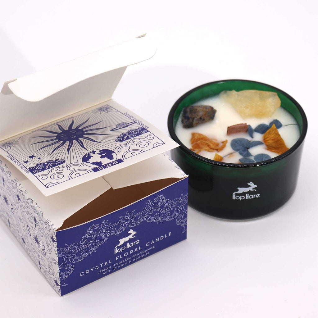 Bougie solaire aux cristaux – The Sun