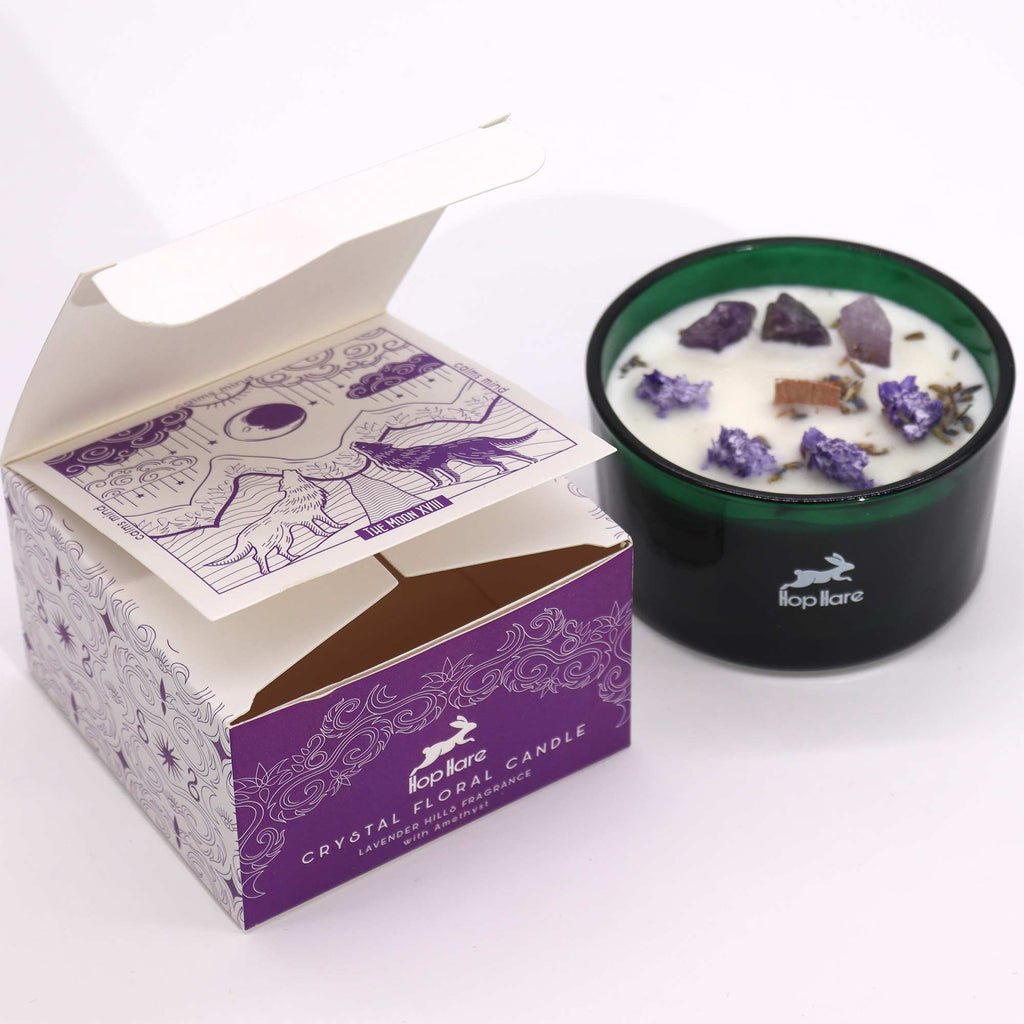 Bougie lunaire aux cristaux – The Moon
