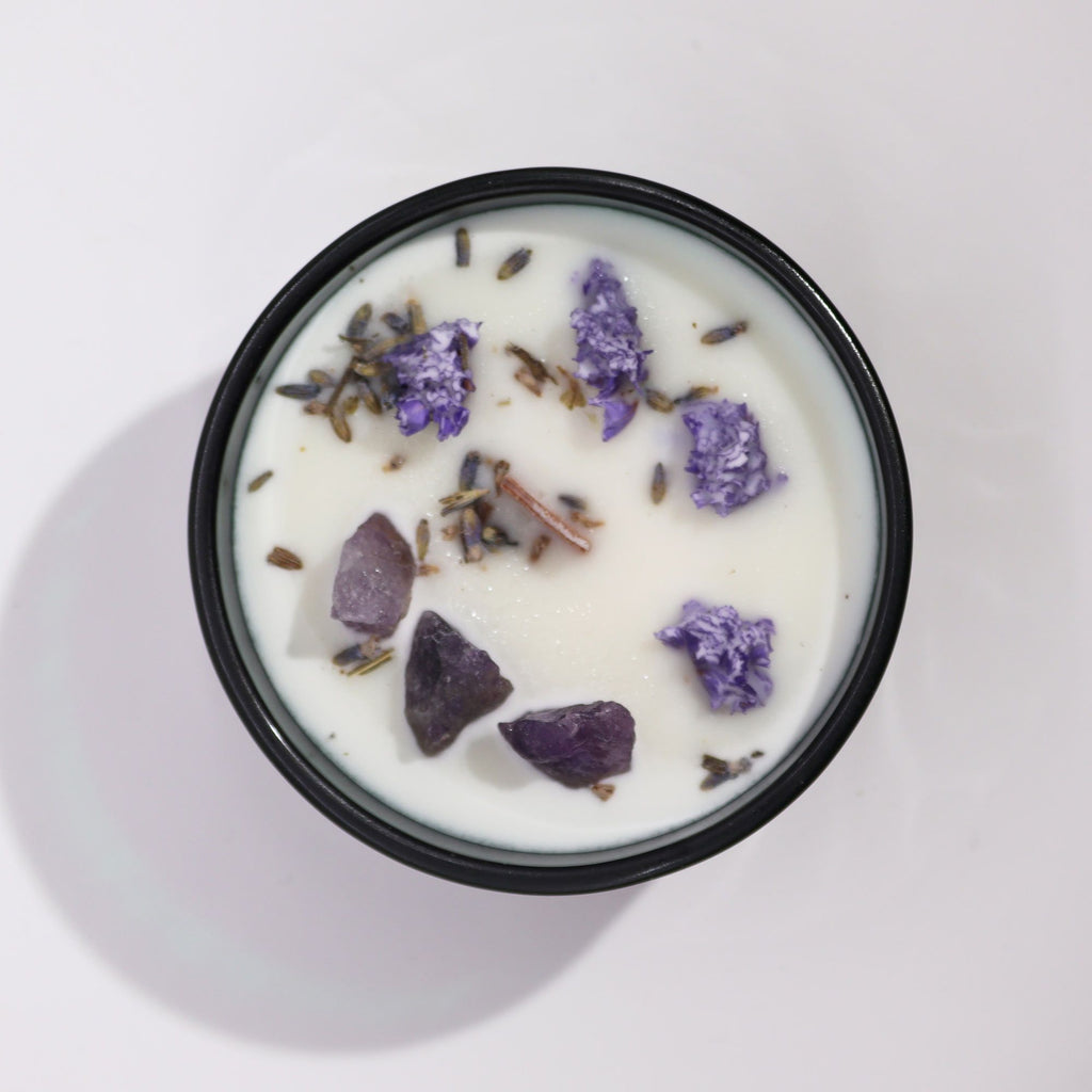 Bougie lunaire aux cristaux – The Moon