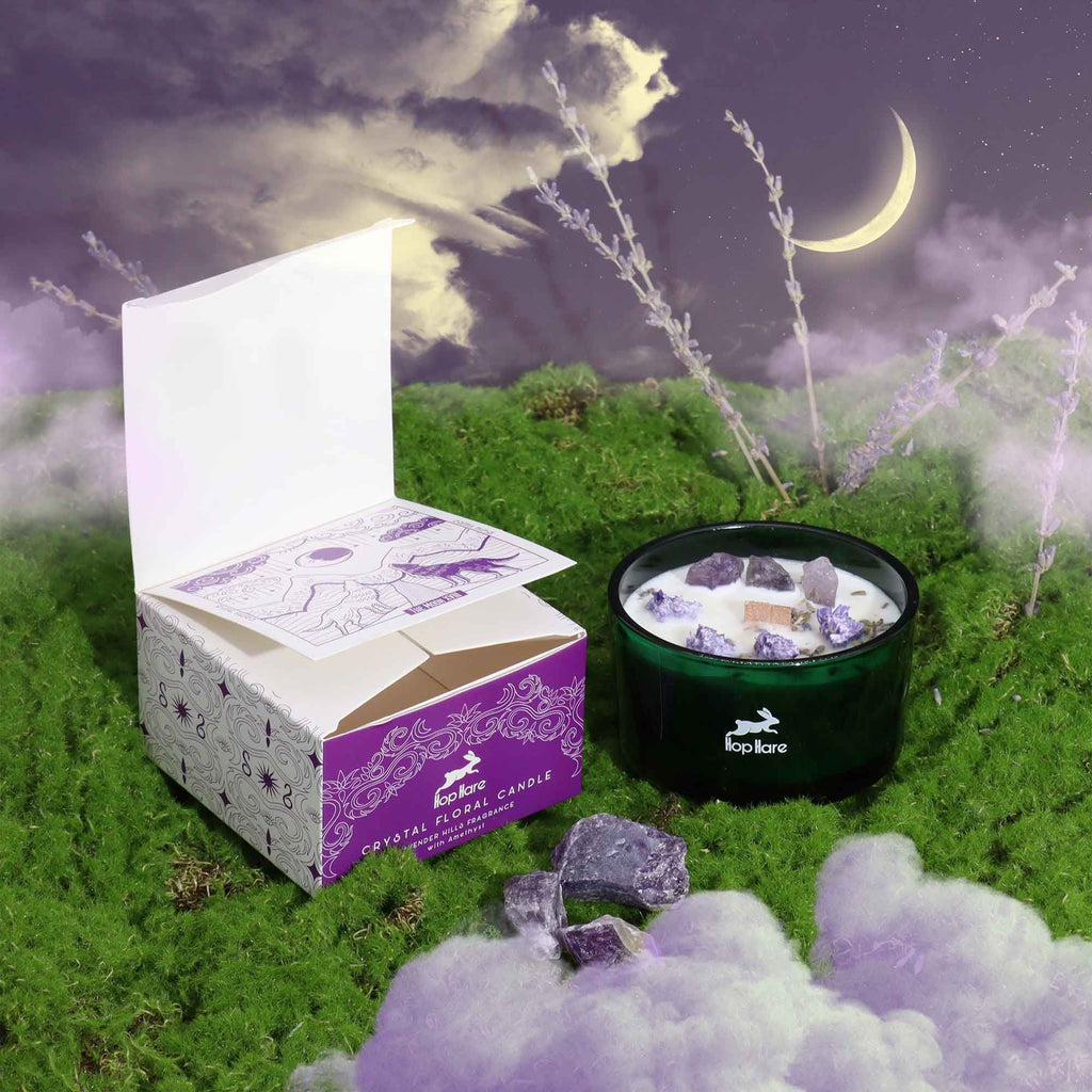 Bougie lunaire aux cristaux – The Moon